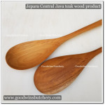 Jepara teakwood WOODEN SPATULA PEAR SHAPE sodet sutil centong kayu jati 32x6cm